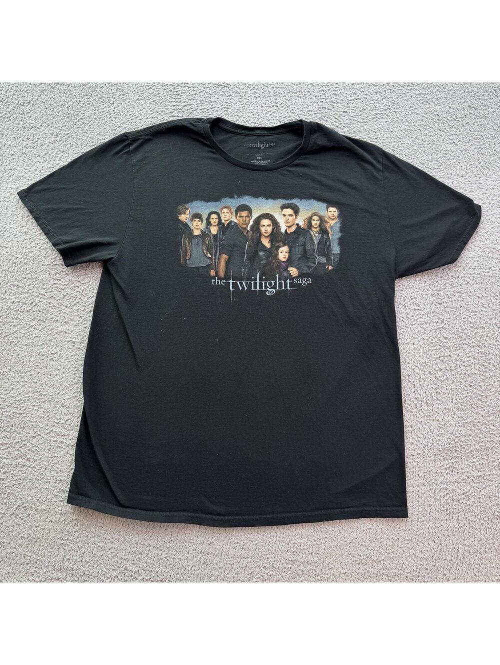 Twilight Saga Movie Graphic T Shirt Black Vampire Bella Edward Jacob 2XL